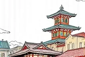 《玻璃工厂》封面，熔炉前的工人与透明板材