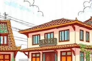 《黄铜罗盘》封面，指针罗盘与摊开的航海图